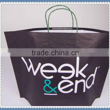 White kraft paper bag flexo printing fashionable and competitive price twisted patch handle