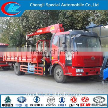 Colorful Brandnew FAW Truck with Crane 4X2 180PS for sale!!!