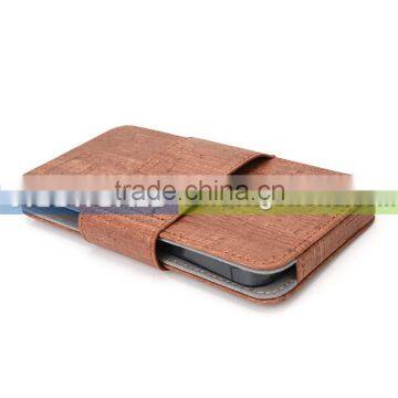 Wooden pattern PU smartphone pouch fit for 4-5 " cell phones for iphone 4/5 /5s