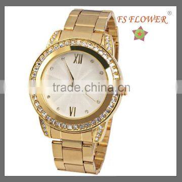 FS FLOWER - Special Fashion Women Watches Alloy Gold Jewelry Sets
