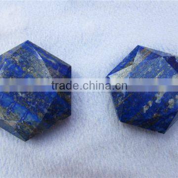 Natural Lapis Lazuli hexagon beads faceted crystal balls wholesale