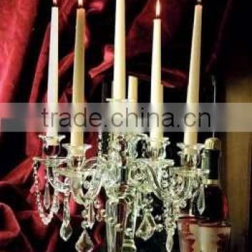 wedding decorative crystal glass candelabra for event