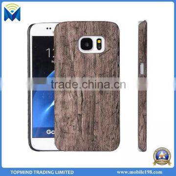 Fashional Style Wood Grain Hard PU Leather Phone Back Case Cover for LG K7 K10