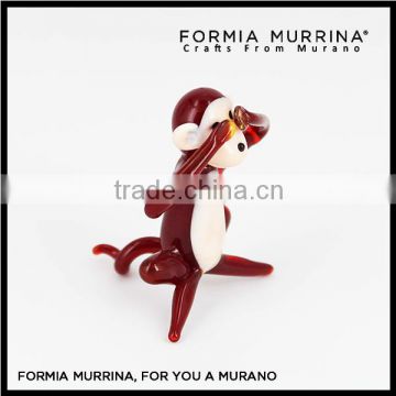 Lampwork murano colorful glass monkey wholesale aquatic animals figurine