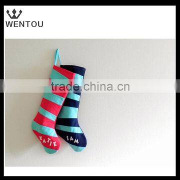 Personalized Quilted Striped Christmas Stocking photo-4