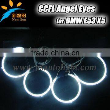 Car accessory headlight with 7 colors super bright 8000K ccfl angel eyes ring 160mm& 127mm for BMW E53 X5