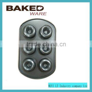 Online Shopping Round Shape 100% Food Grade 6 Cavity Donut Pan photo-4