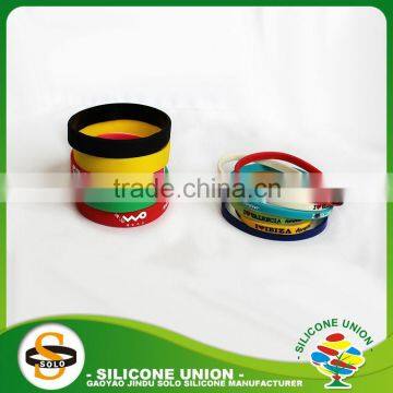 Cheap Manufacture of Silicone Bracelet Custom Colorful Thin Silicone Wristband
