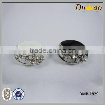 Fashion alloy rhinestone enamel button