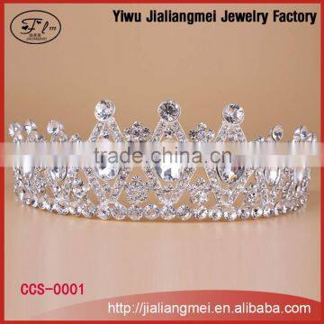 Wedding rhinestone rhinestone flower headpieces, Rhinestone pageant alloy tiara crown