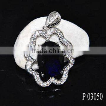 New Arrival Emerald Pendant Brass Silver Jewelry/custom Big Stone Pendant Design photo-6