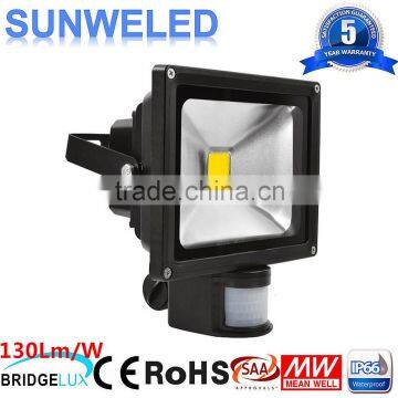 COB LED Floodlight with Motion Sensor 10w 20w 30w 50w 70w 100w with CE IES IP65