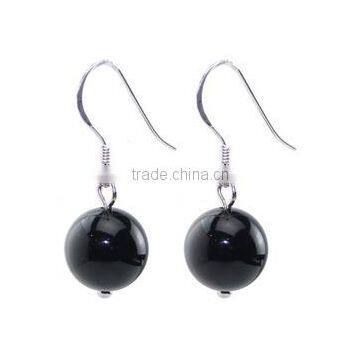 natural black onyx gemstone earings