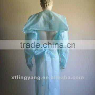 Plastic Blue Disposable Hospital Apron photo-4