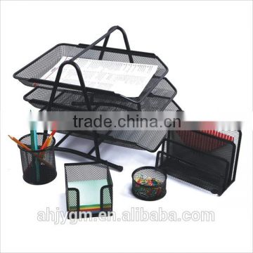 Multifunctional 5 Pieces Office Mesh File Tray/office organizer set/office tray