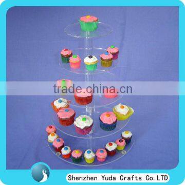 Manufacturing clear acrylic 5 tiers cupckae tower stands, factory selling wedding cake stand