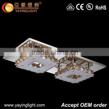 Crystal rectangular living room lamp bedroom lamp LED Ceiling