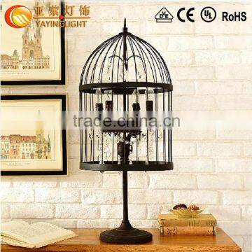 Birdcage LED Table Lamp, iron birdcage metal hanging lantern lamp