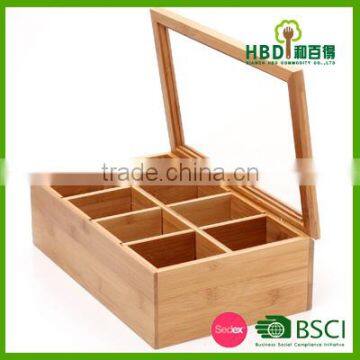 High quality hot selling bamboo tea box,tea bag box ,wood tea box