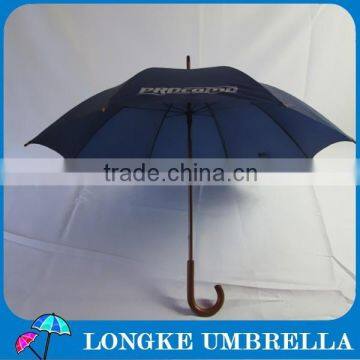 23" Navy Blue Wooden Umbrella for Advertising photo-4
