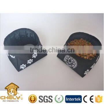 Various Color and Shape Pet Food Bowl With High-end Fabric, Tape and Zipper photo-4