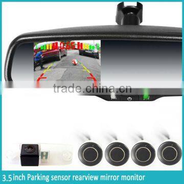 3.5 inch interior Rearview monitor OEM Parking sensor with 4 replaceable detectors