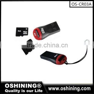 Promotion cheap single slot Card Reader with free logo printed(OS-CR03)