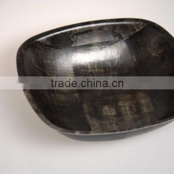 Black Spray Lacquer Square Wooden Woven Bowl in Bowls