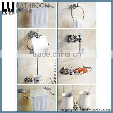 Novel Design Brass Chrome Finishing Wall-Mounted Bathroom Accessories Set