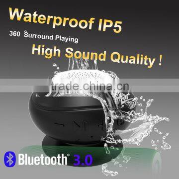 New Cheap bathroom sucker IP5 waterproof bluetooth speaker 2016,wireless shower water proof bluetooth speaker