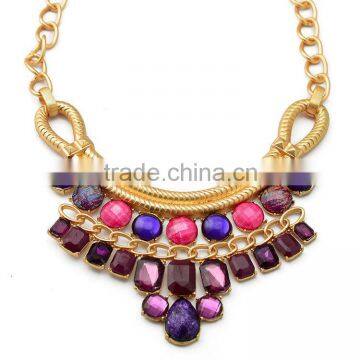 Wholesale Alloy Sautoir Collarbone Chain Resin Necklaces photo-2