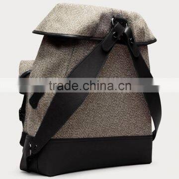 Unisex 100% Cotton Canvas Big Volume Backpack(LDO-16116) photo-3