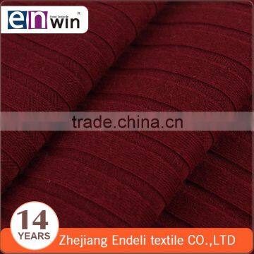 2016 Wholesale Dark Red Fabric Material 11*8 Polyester Rib Fabric for Lingerie