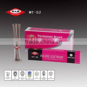 THE ONLY OWNER OF PERMANENT BRAND WELDING ELECTRODE WITH HIGH EFFICIENCY AWS E7024 MT-52