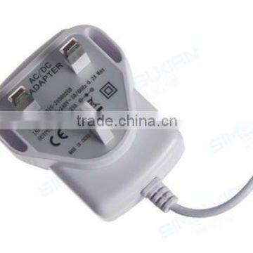 7.5W AC DC Universal Adapter with UK/EU/AU/US Plugs