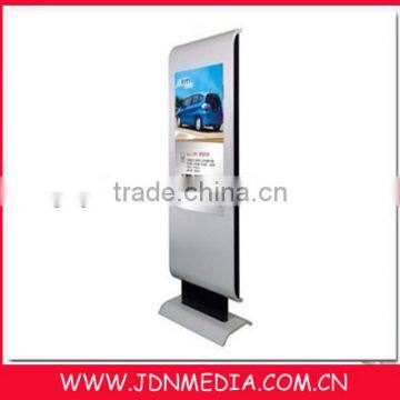 kiosk digital signage with free standing silver color