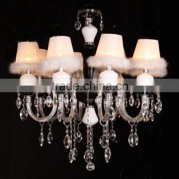 Modern Chandelier shade with plush for decorative