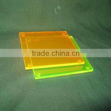 fluorescent acrylic coaster