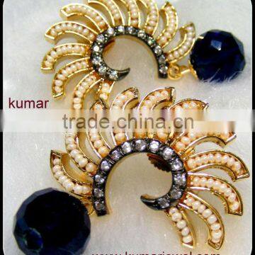 Half Round Pearl Earring