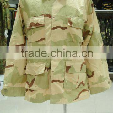 Custom made 60% cotton 40% polyester ripstop yellow tone desert camouflage USA army Battle dress uniform