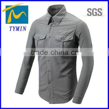 2014 latest men quick dry man shirt hiking bivouac apparel quick dry light weight trekking custom logo running apparel