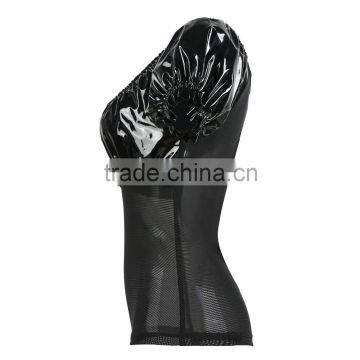 GOTHIC BLACK FAUX LEATHER STEAMPUNK CORSET OUTER GARMENT WHOLESALE CHEAP PRICE photo-2