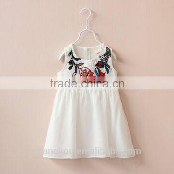 Little Girls Pure White Summer Casual Dress Beautiful Kids White Lace Flower Girl Dress Little Girls Cotton Summer Dresses photo-3