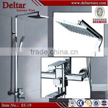single lever shower, thermostatic shower mixer, stainless steel bar fixed on wall mounted brass shower