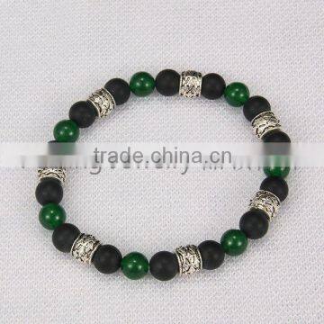 Factory Onyx beads jade mixed elastic bracelet