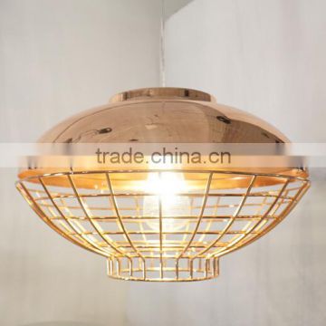 European Modern Copper Metal Pendant Lamp Hanging Light