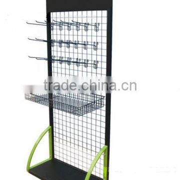 Powder coated metal hanging display rack