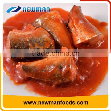 Factory price cheap healthy canned mackerel fish in tomato sauce