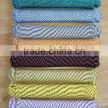 Mixed colors Diamond braided rope pp multifilament braid rope polypropylene braided ropes