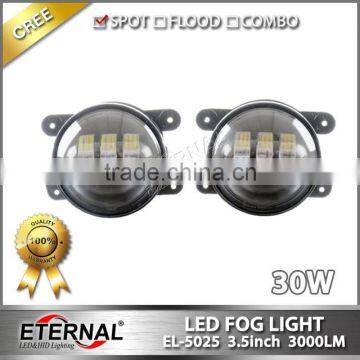 30W universal led fog light headlamp high power offroad Jeep wrangler rubicon work led driving light